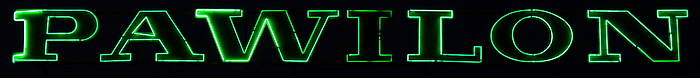 zielony neon pawilon